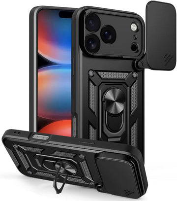 iPhone 17 Case – Slide Camera Cover, Magnetic Mount, Military-Grade Shockproof