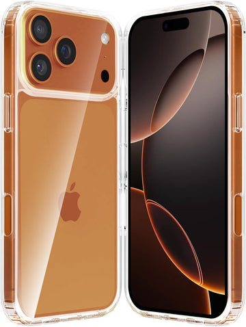 iPhone 17 Pro Max Clear Case – Anti-Yellowing, Slim, Shockproof, Wireless Charging Friendly