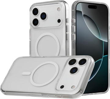 iPhone 17 Pro Max Clear MagSafe Case – Slim, Shockproof, Anti-Yellowing, Crystal Clear Design