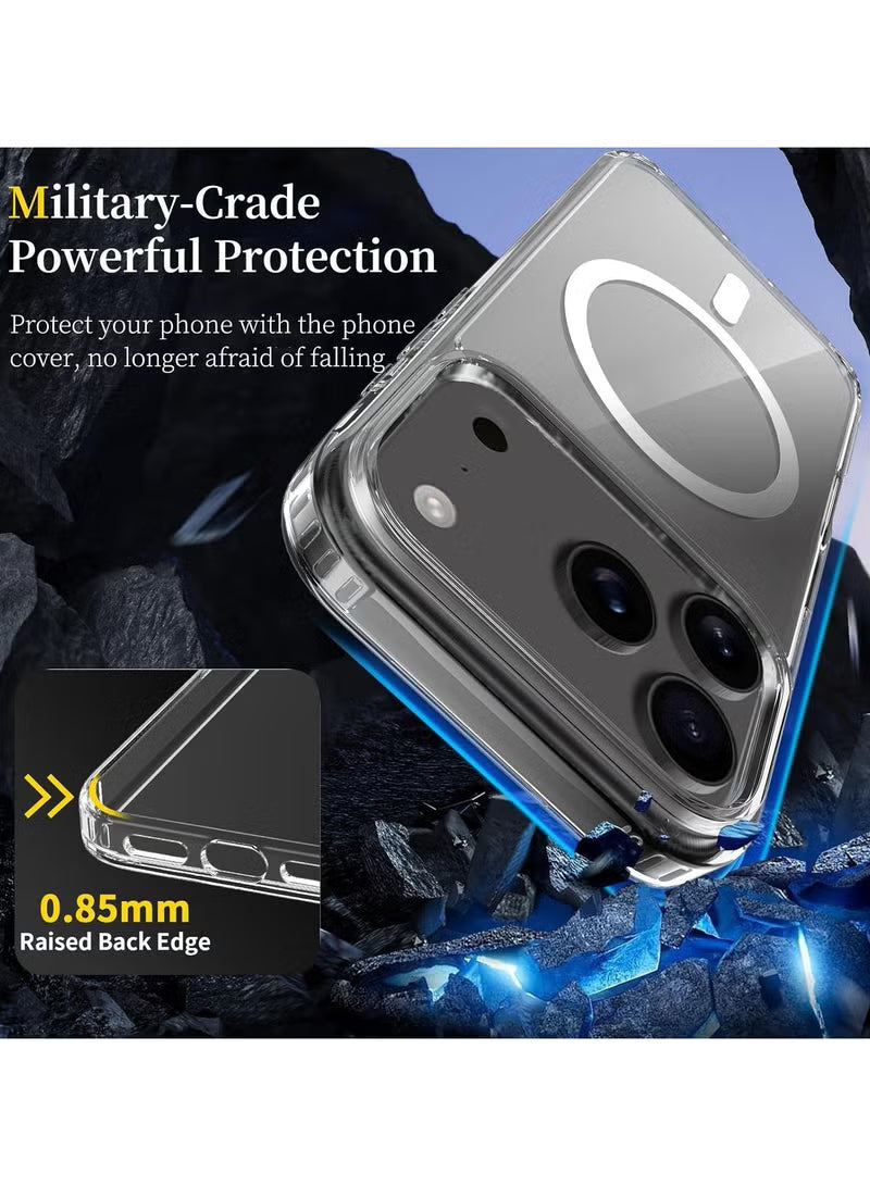 Clear MagSafe Case for iPhone 17 Pro Max – Shockproof, Non-Yellowing, Reinforced Corners, Wireless Charging