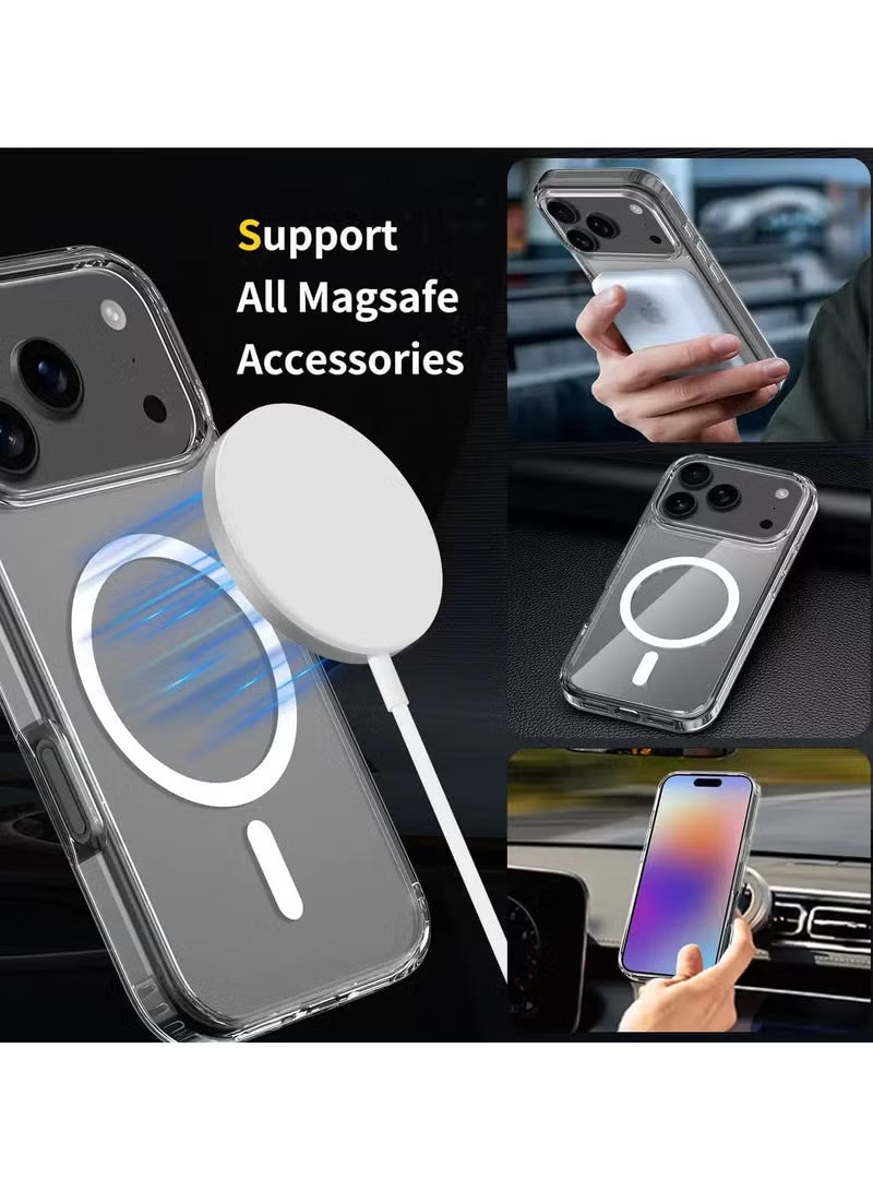 Clear MagSafe Case for iPhone 17 Pro Max – Shockproof, Non-Yellowing, Reinforced Corners, Wireless Charging