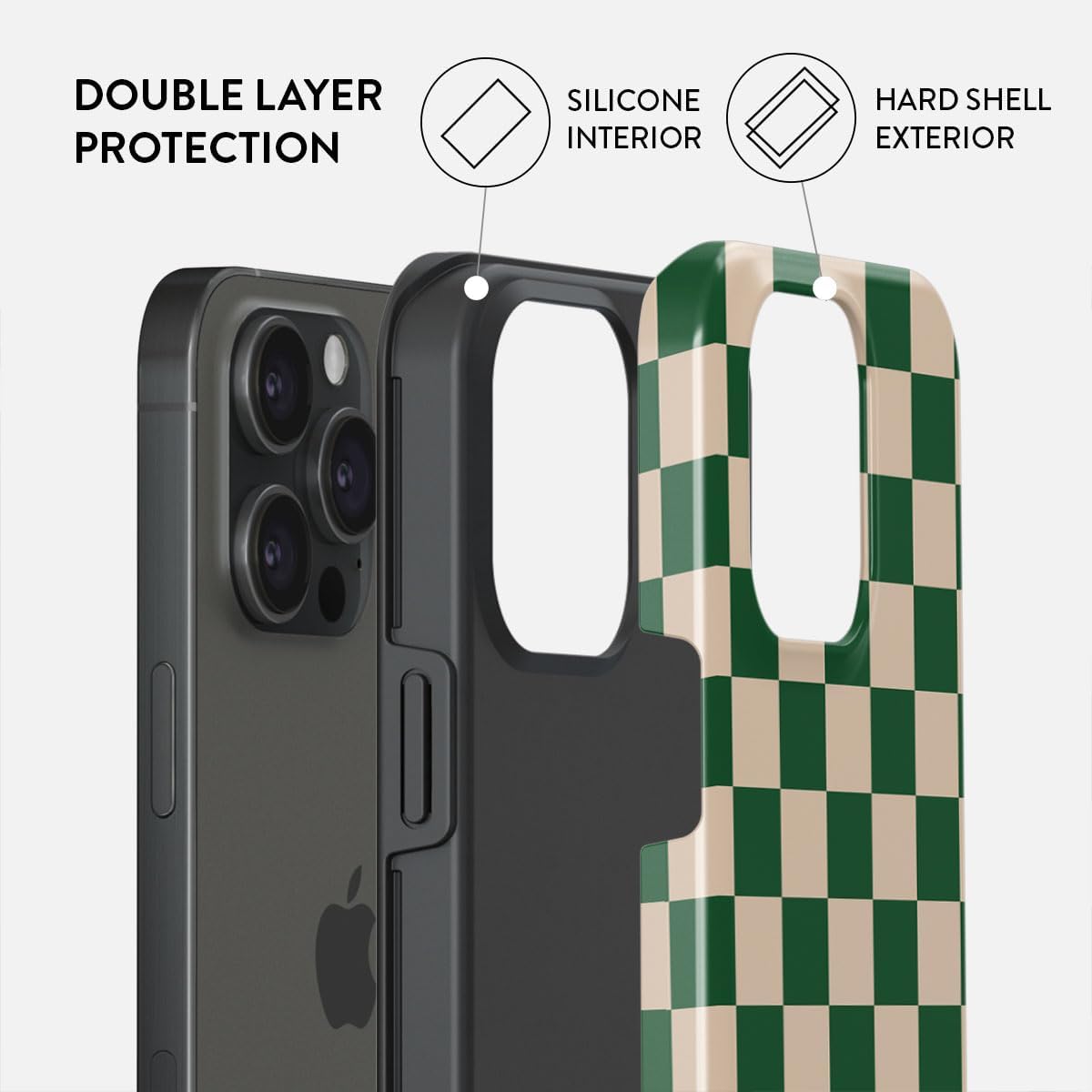 iPhone 15 Pro Max Ivy League Pattern Hard Shell Case – Cute & Trendy