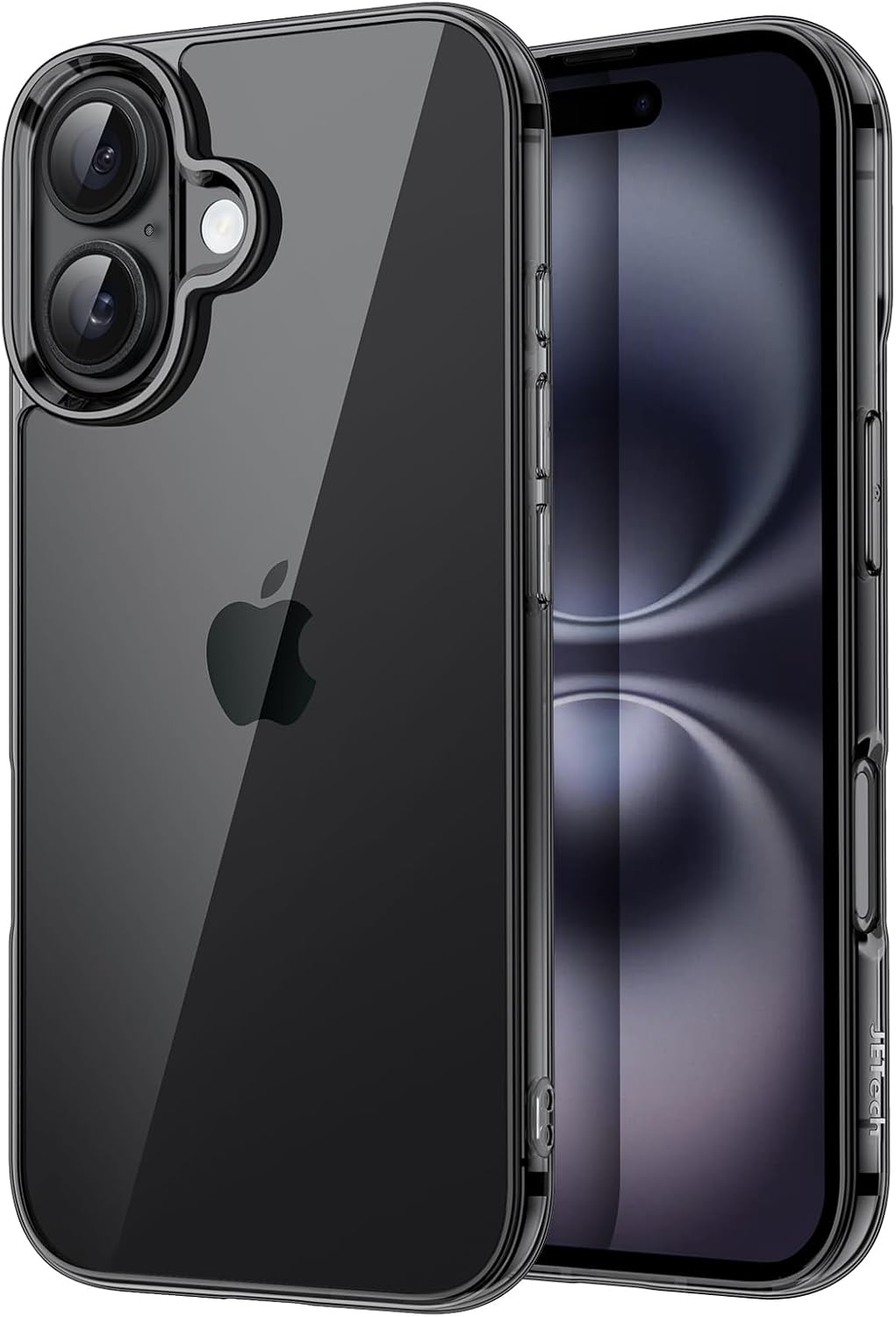 iPhone 16 6.1-Inch, Non-Yellowing Shockproof Phone Bumper Cover, Anti-Scratch Clear Back