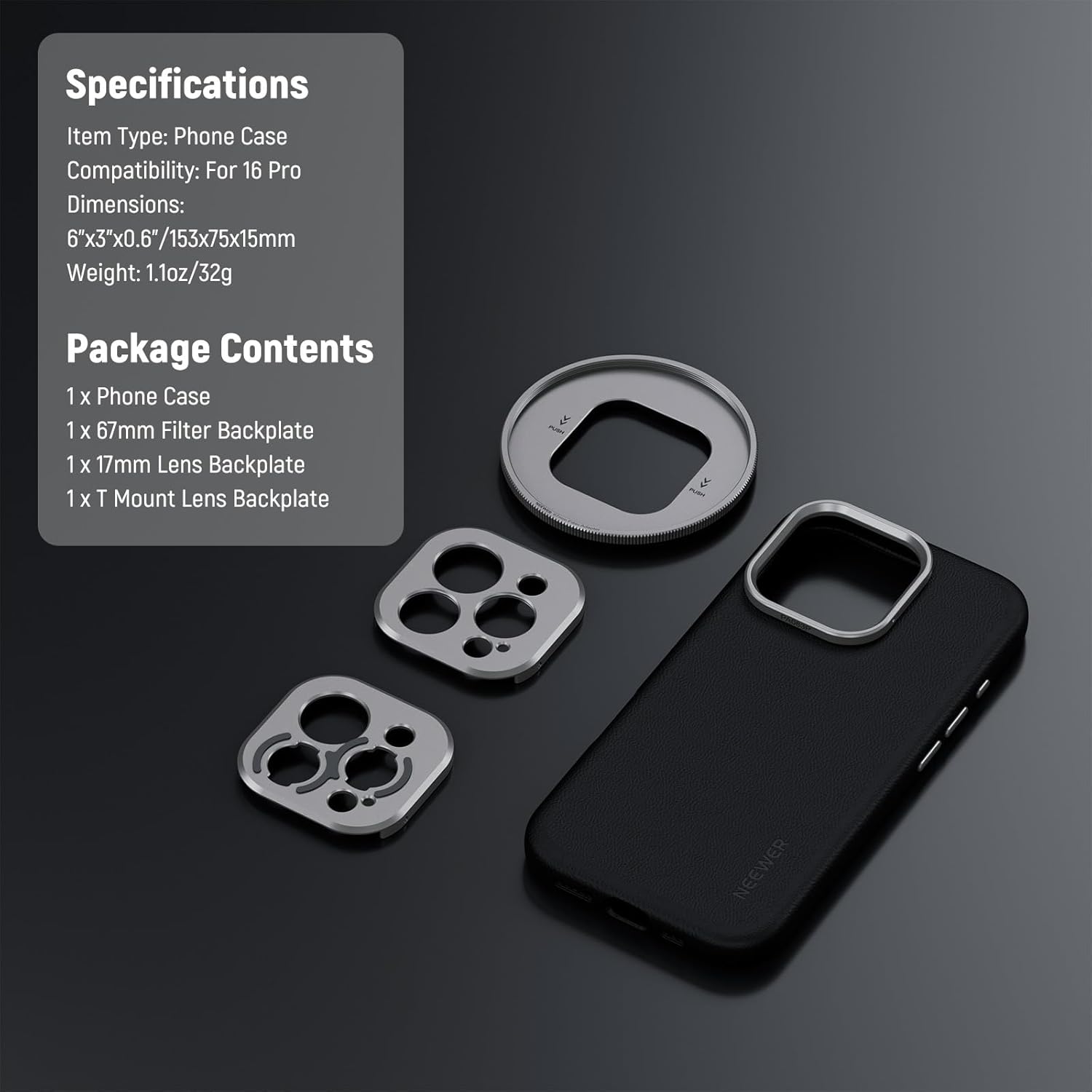 iPhone 16 Pro Max Heavy Duty TPU/PC Case – Modular & MagSafe Compatible