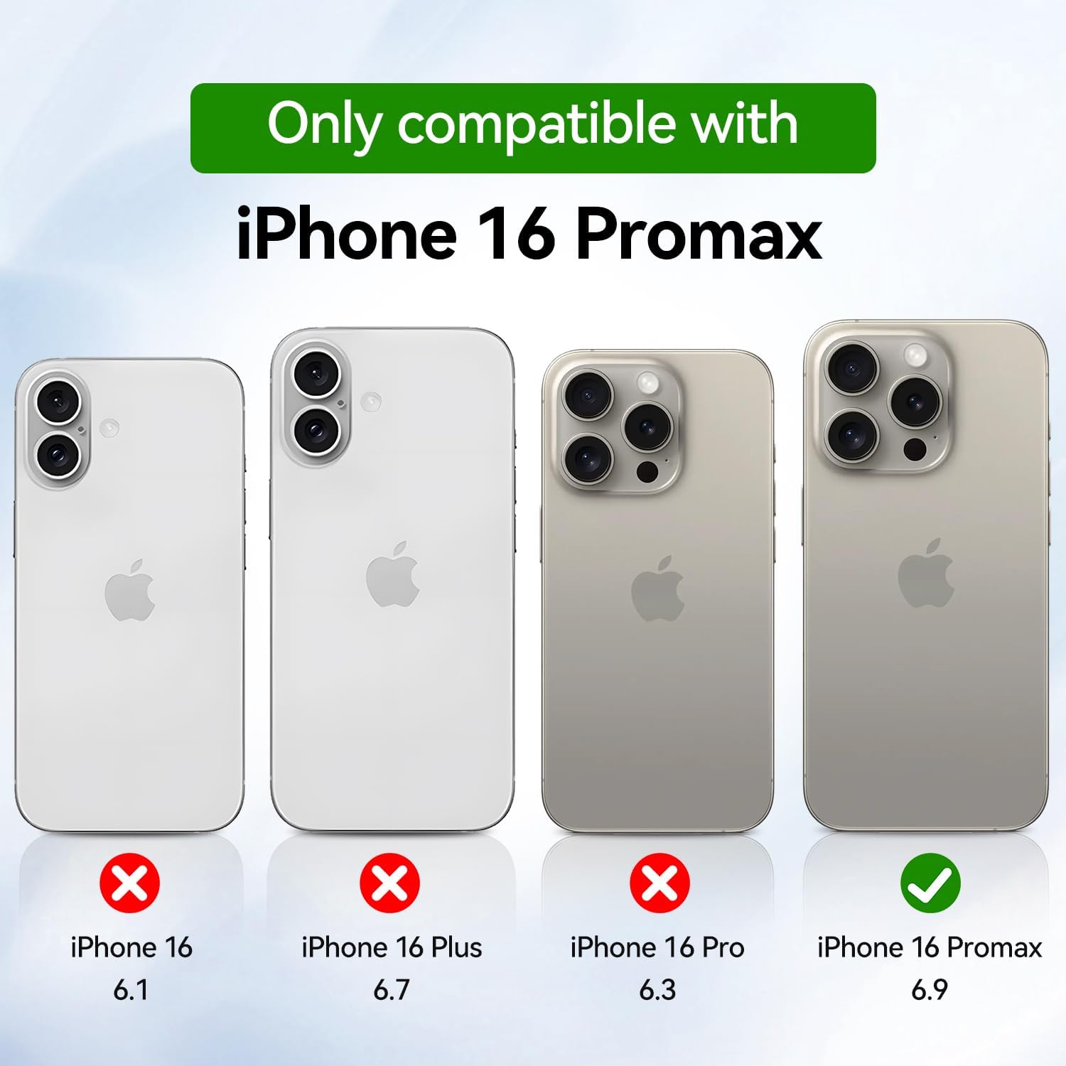 iPhone 16 Pro Max 6.9" Cute Mirror Case – Soft Edges, Drop Protection
