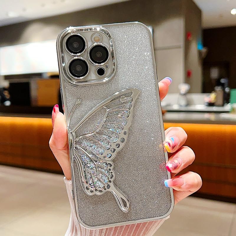 Sparkly iPhone 16 Pro Case with Camera Protector