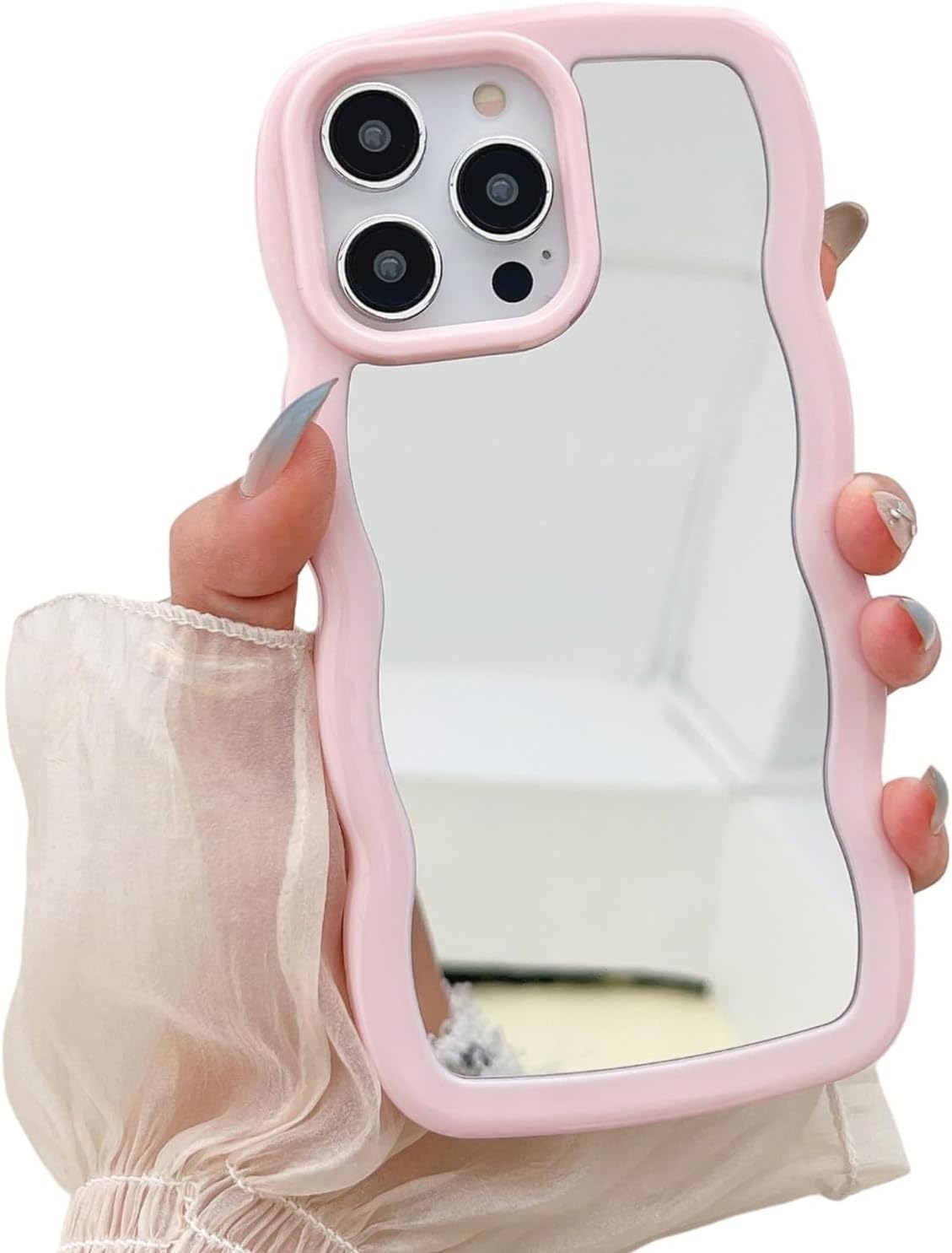 iPhone 16 Pro Max 6.9" Cute Mirror Case – Soft Edges, Drop Protection