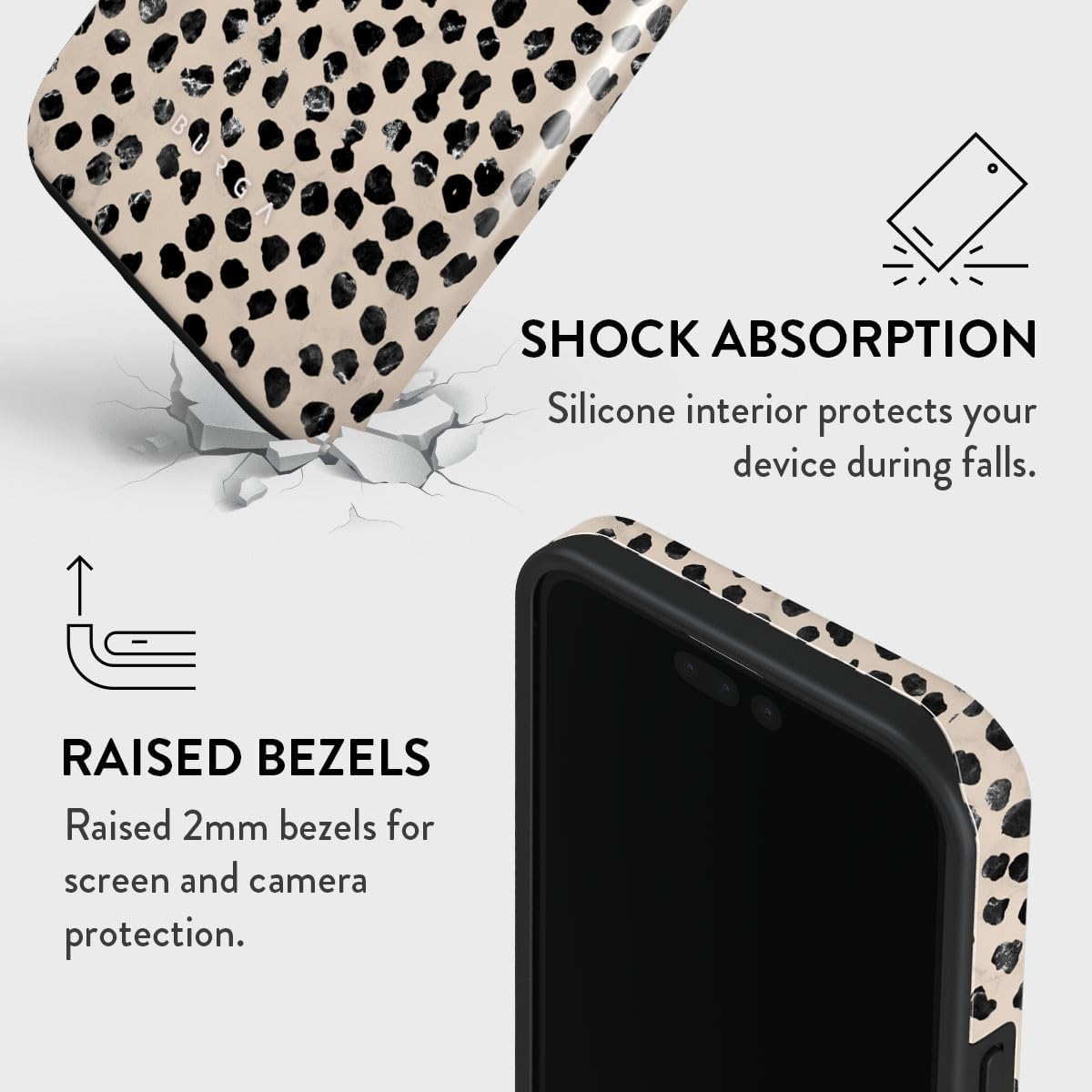 iPhone 16 Pro Max Almond Latte Pattern Hard Shell Case – Cute & Trendy