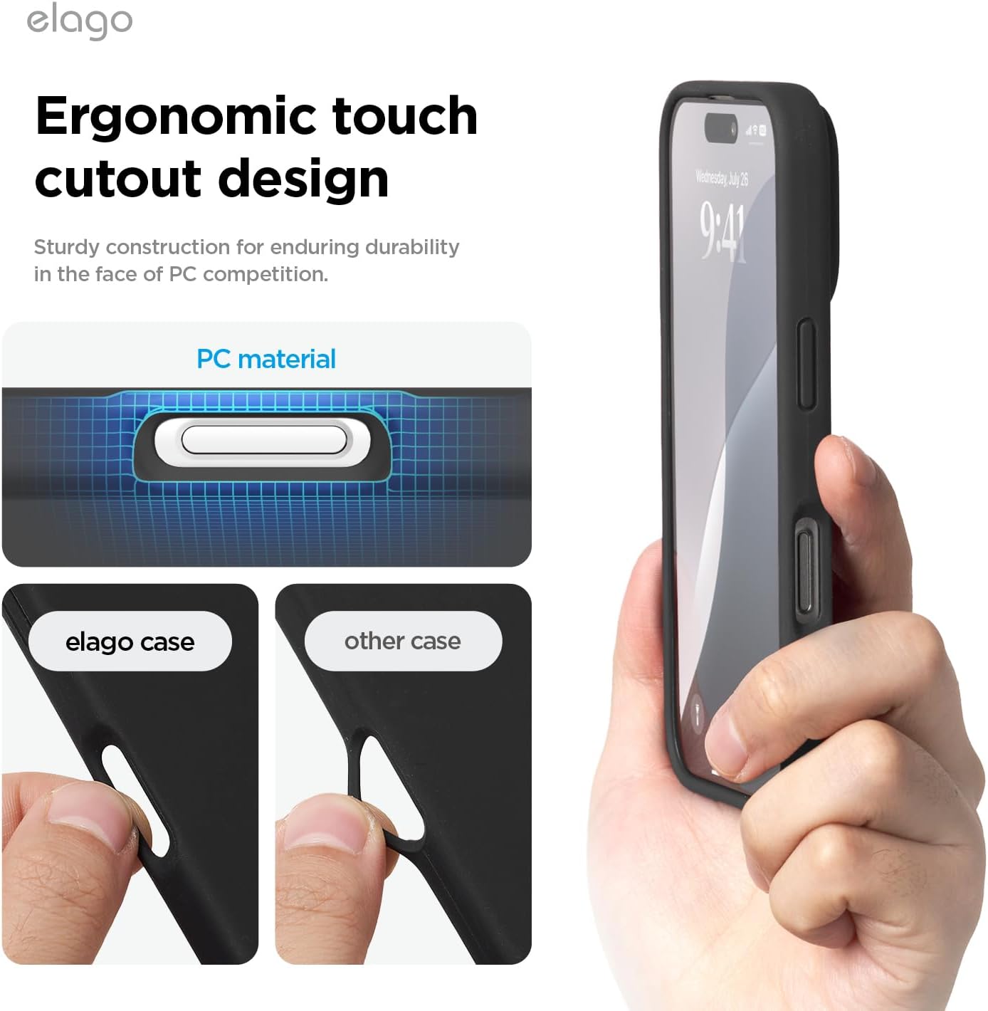 iPhone 16 PRO Shockproof Slim Case with Microfiber Lining