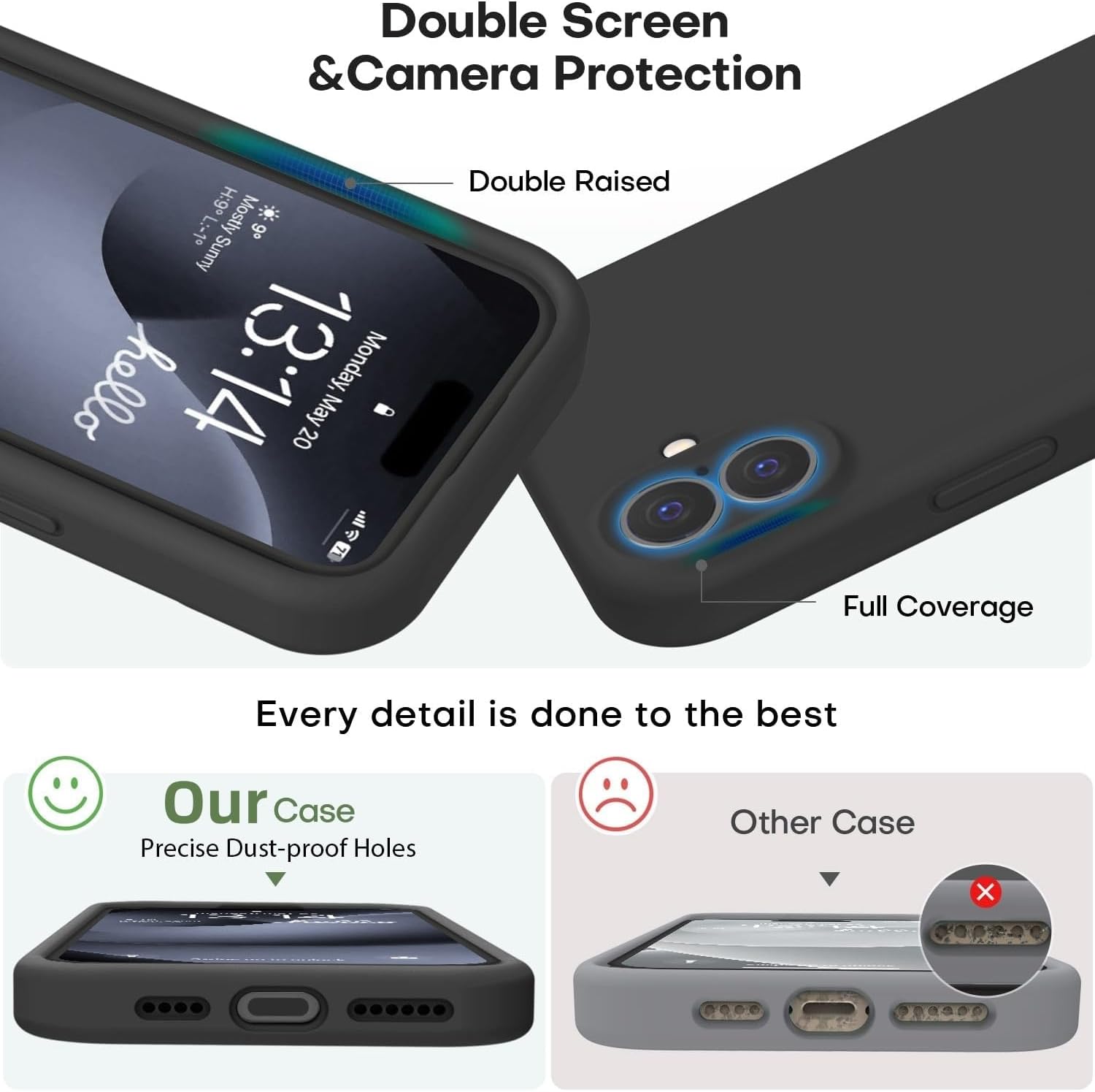 Silicone iPhone 16 Plus Case (6.7″) – Shockproof Cover with Camera Protection