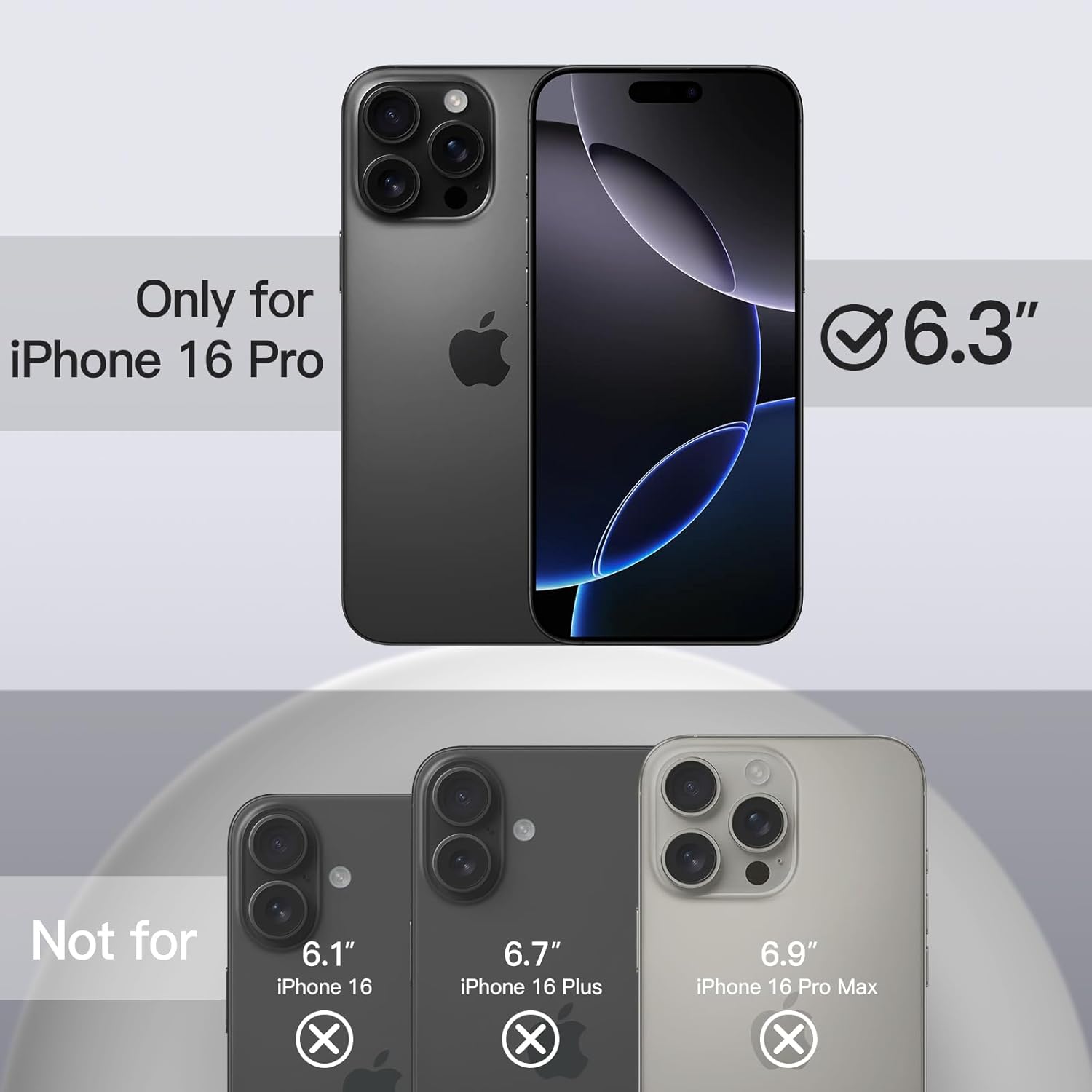 iPhone 16 Pro – Soft Touch Protective Case with Microfiber Lining