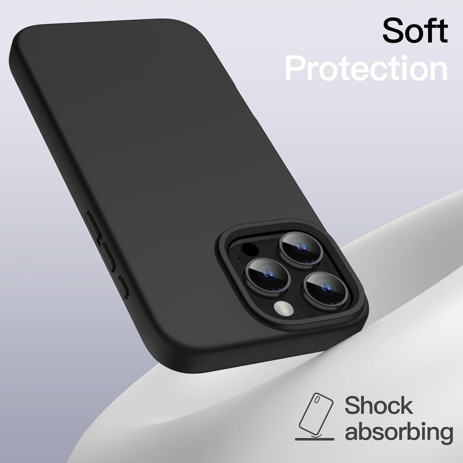 iPhone 16 Pro – Soft Touch Protective Case with Microfiber Lining