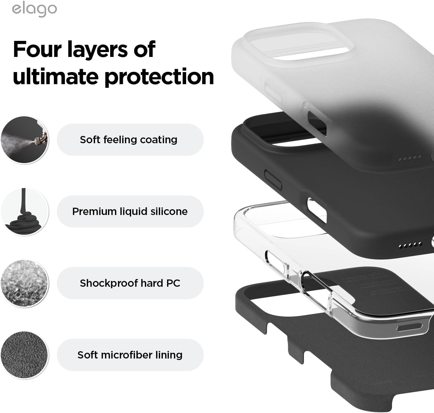 iPhone 16 PRO Shockproof Slim Case with Microfiber Lining