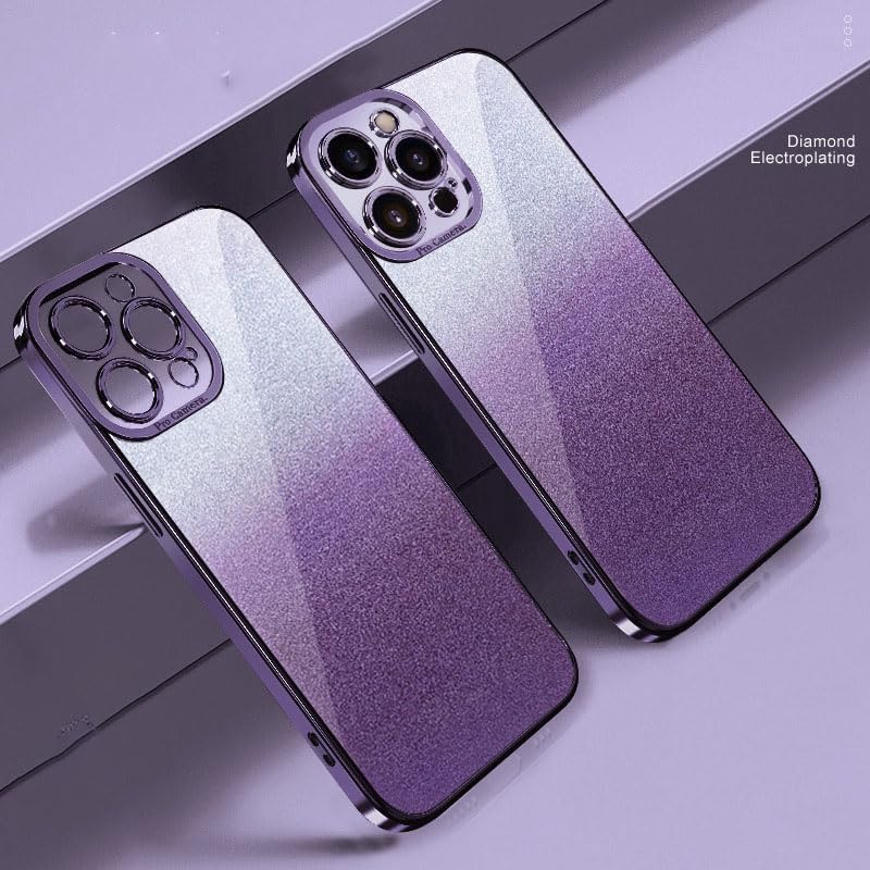 iPhone 16 Pro Case with 2 Tempered Glass Protectors, Glitter Bling Sparkly