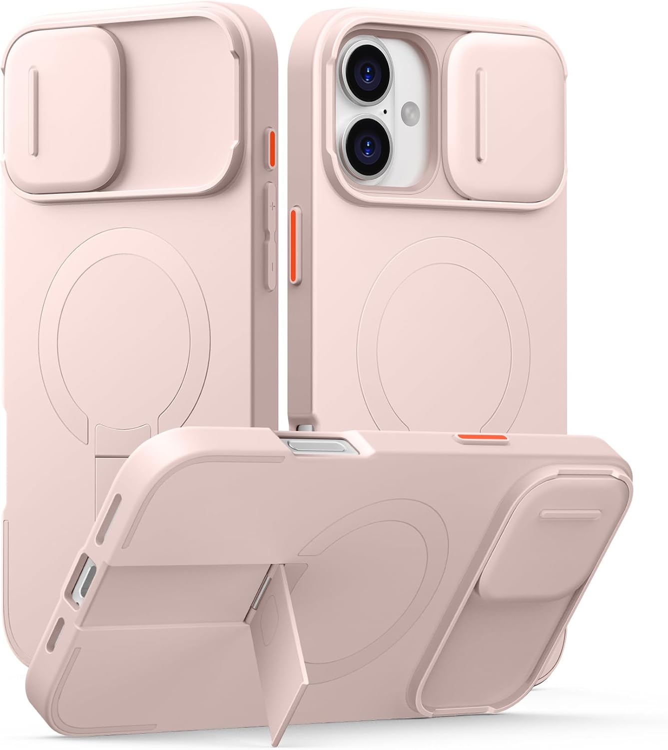 MagSafe iPhone 16 Plus Case – Shockproof Cover with Slide Camera Guard & Kickstand