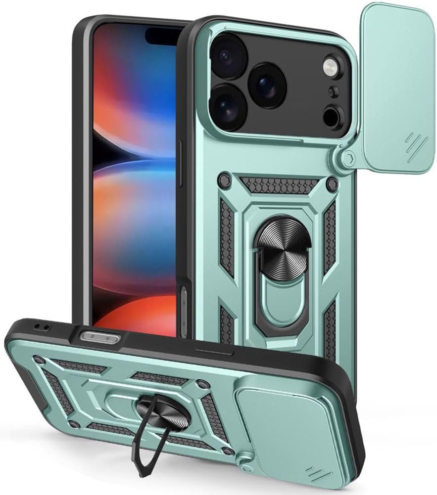iPhone 17 Pro Max Case – Slide Camera Cover, Magnetic Mount, Military-Grade Shockproof