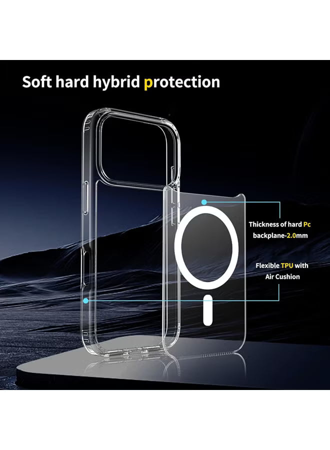 Magnetic Case for Phone 17 Pro Magsafe Cover, Shockproof Protection, Anti-Yellow & Anti-Scratch