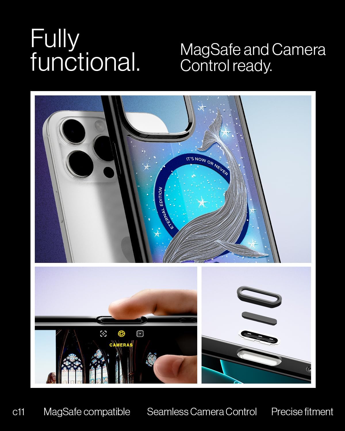 Spigen iPhone 16 Pro Case – MagSafe, Camera Button Cover
