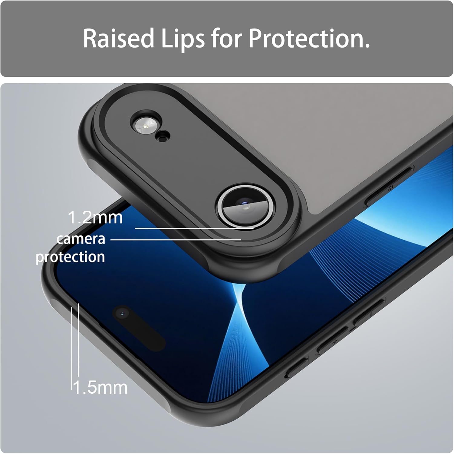 iPhone 17 Air Matte Case – Military-Grade, Anti-Fall, Anti-Fingerprint, Black