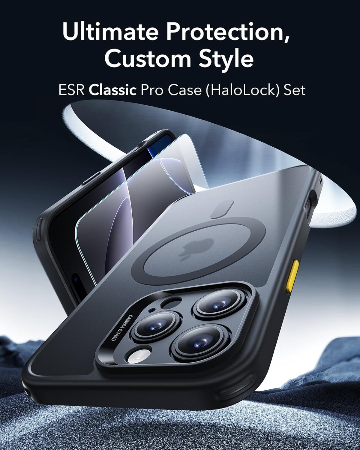 iPhone 16 Pro 4-in-1 Case – Matte Black, MagSafe, Military-Grade