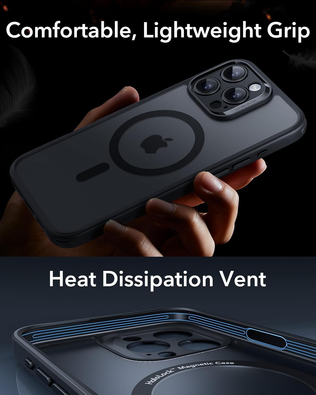 iPhone 16 Pro 4-in-1 Case – Matte Black, MagSafe, Military-Grade
