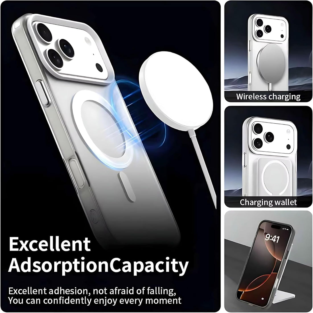 iPhone 17 Pro Max Clear MagSafe Case – Slim, Shockproof, Anti-Yellowing, Crystal Clear Design