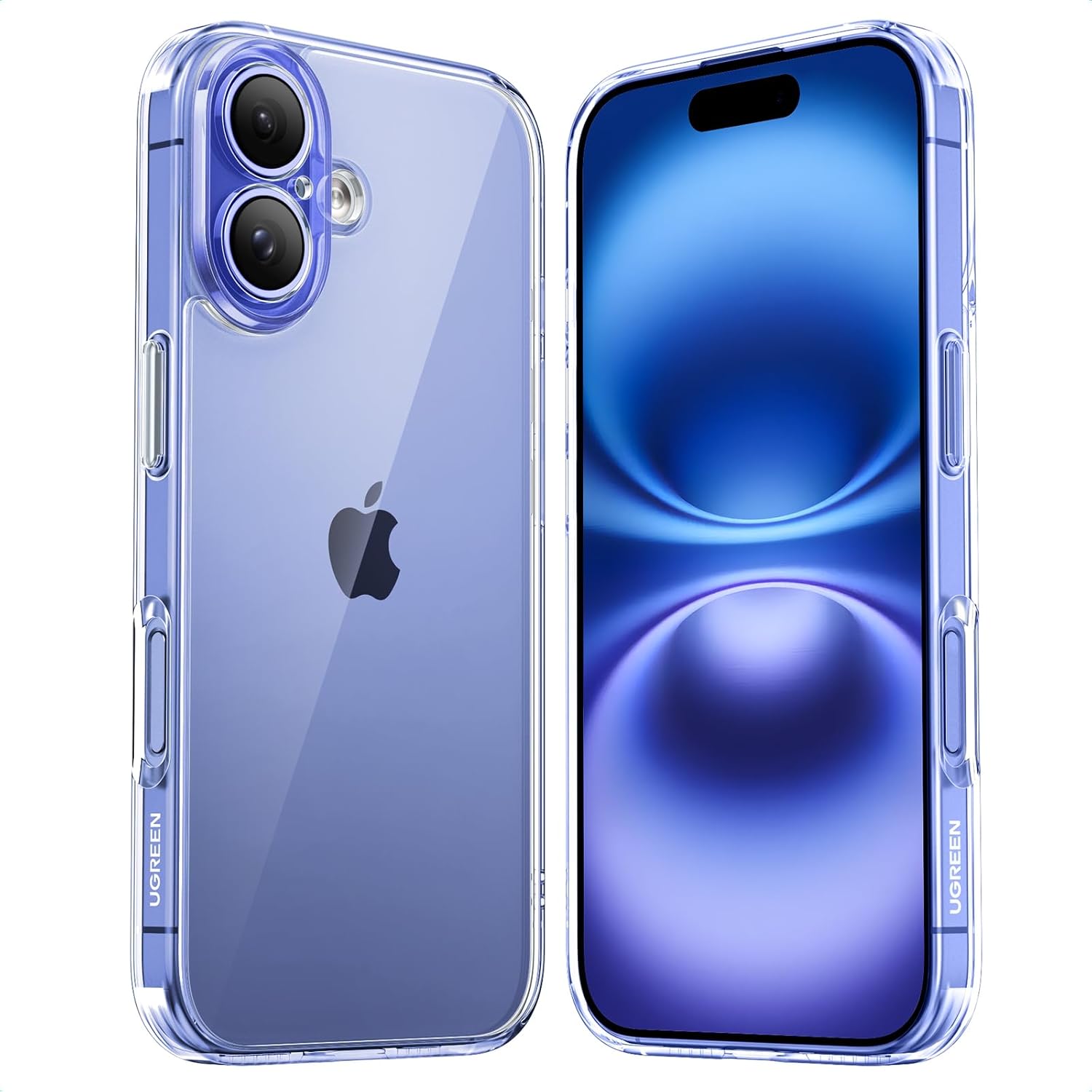 Phone 16 Clear Case – MIL-Grade, iCrystal Tech, Anti-Scratch, Slim with Air-Guard