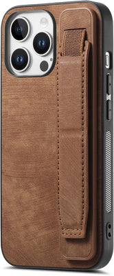 iPhone 16 Pro Max Leather Case – Shockproof, Stand & Strap