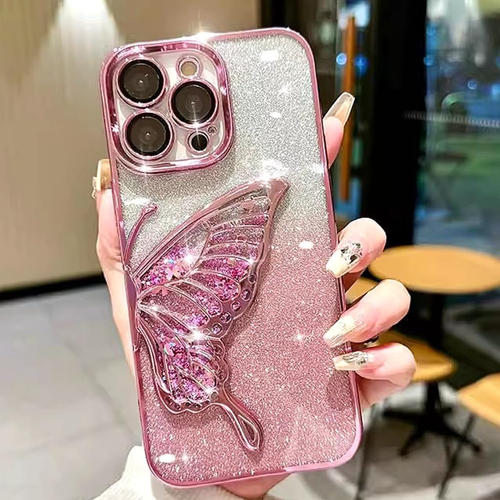 Sparkly iPhone 16 Pro Case with Camera Protector
