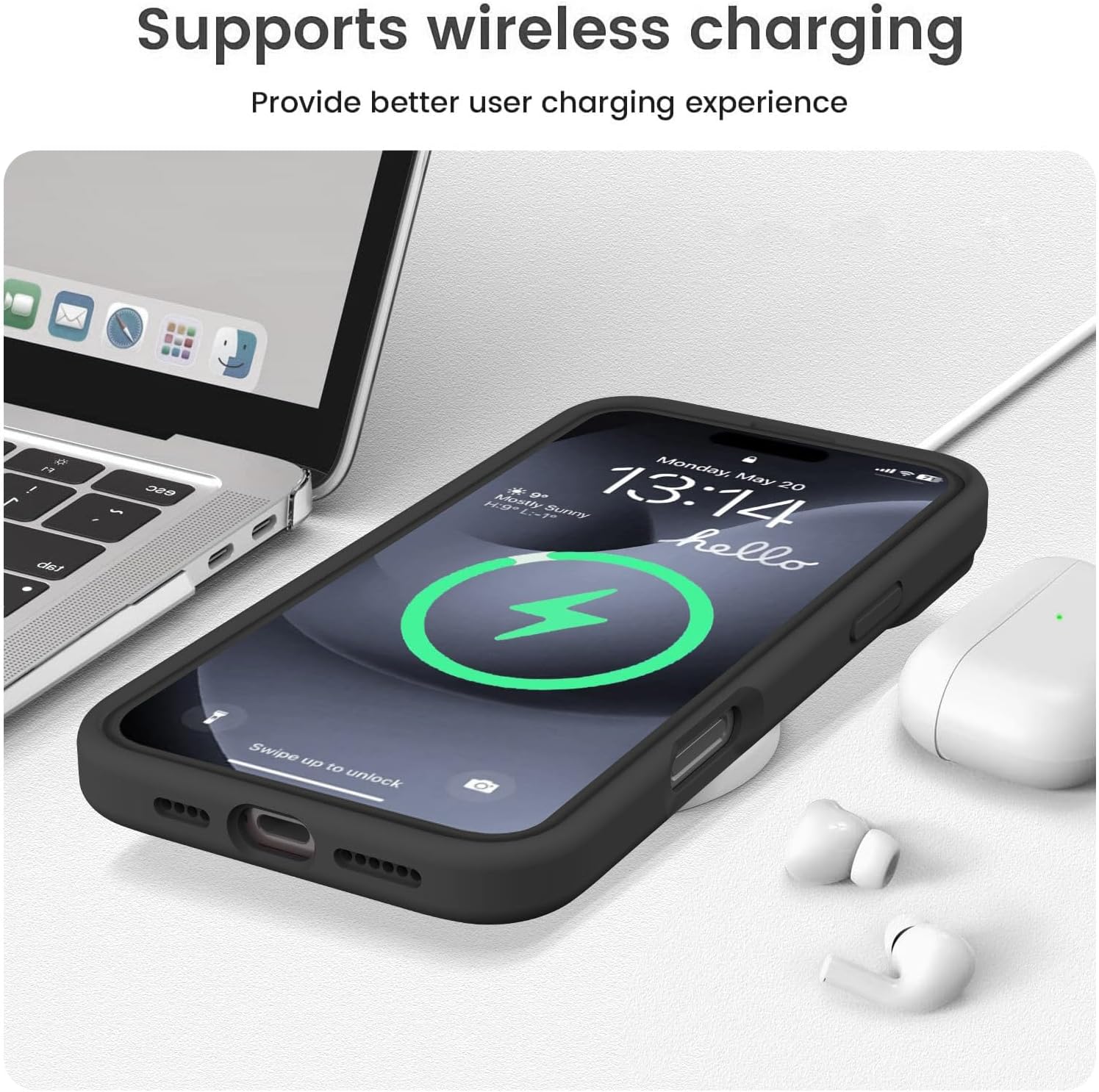 Silicone iPhone 16 Plus Case (6.7″) – Shockproof Cover with Camera Protection