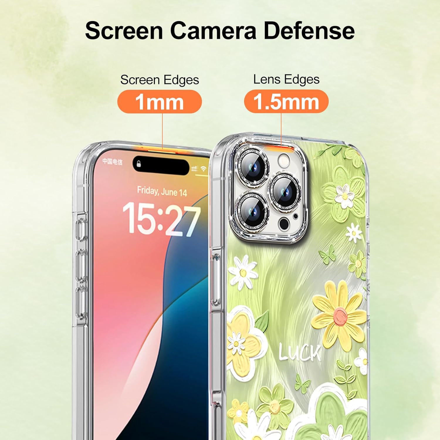 iPhone 16 Pro Max Case – Colorful Retro Floral Oil Painting, Cute & Protective