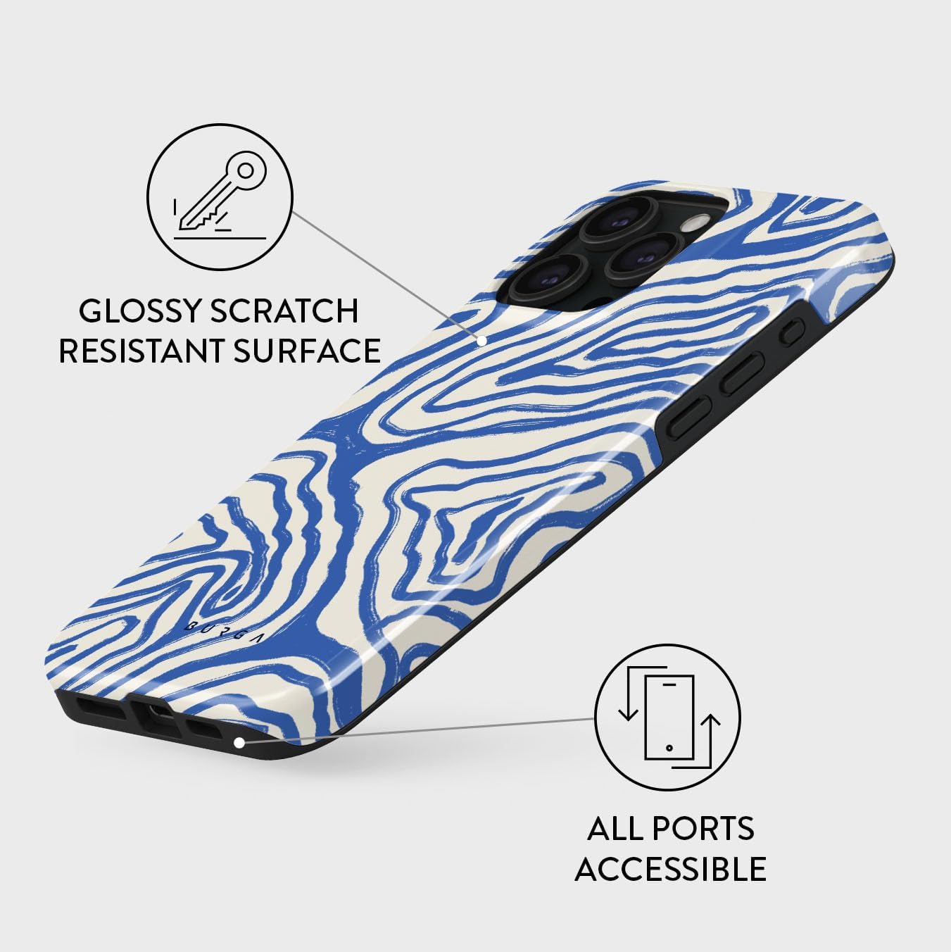 iPhone 15 Pro Max Seven Seas Pattern Hard Shell Case – Cute & Trendy