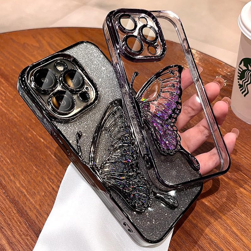 Sparkly iPhone 16 Pro Case with Camera Protector