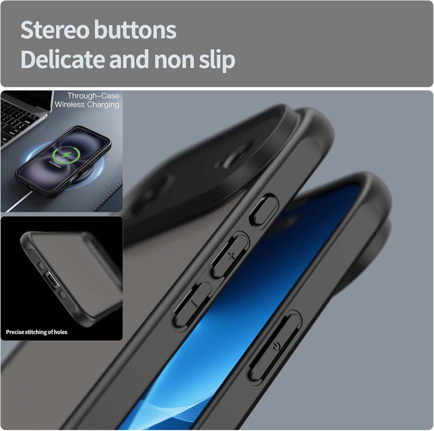 iPhone 17 Air Matte Case – Military-Grade, Anti-Fall, Anti-Fingerprint, Black