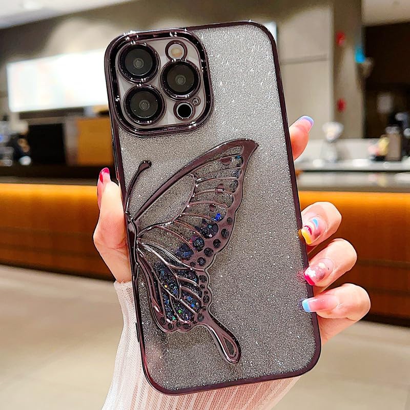 Sparkly iPhone 16 Pro Case with Camera Protector