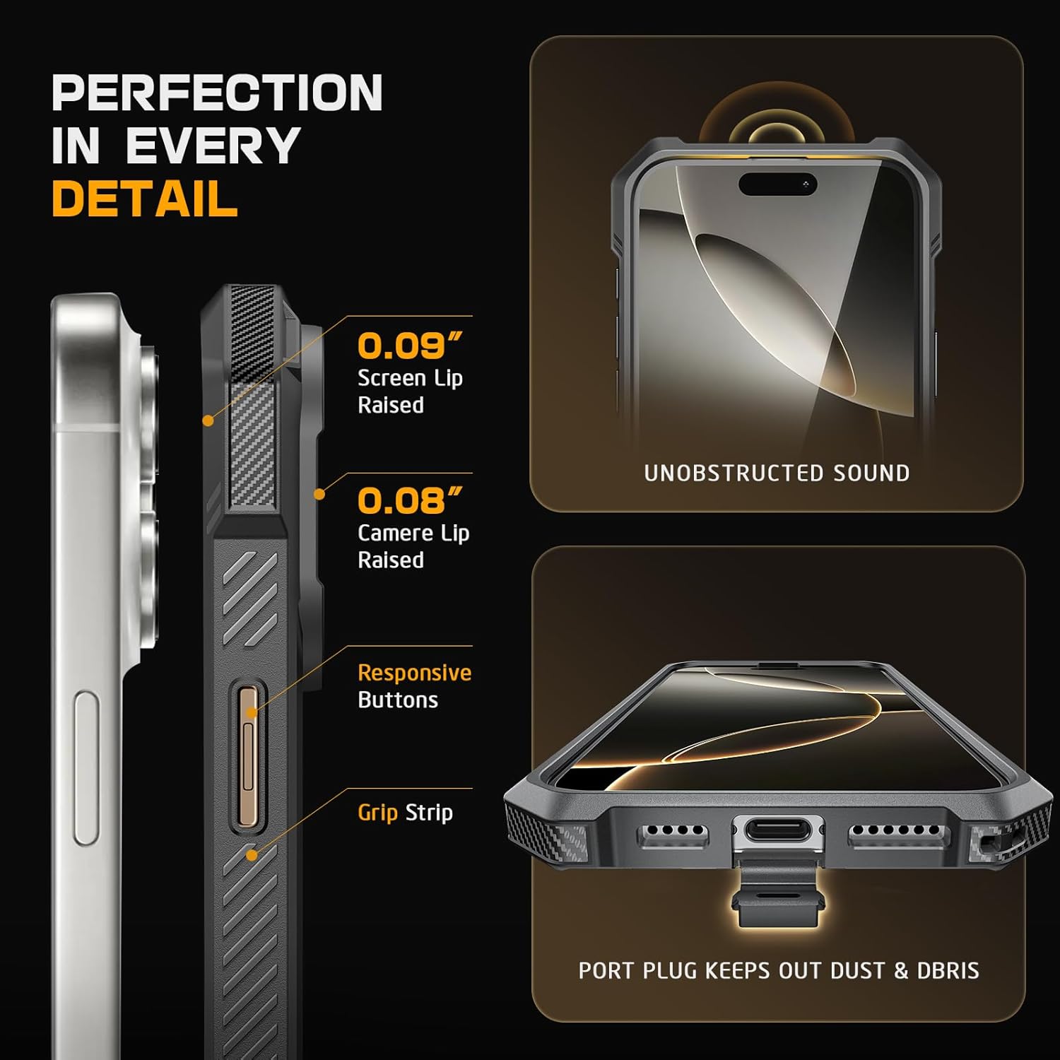 iPhone 16 Pro Magnetic Rugged Case with Camera Button