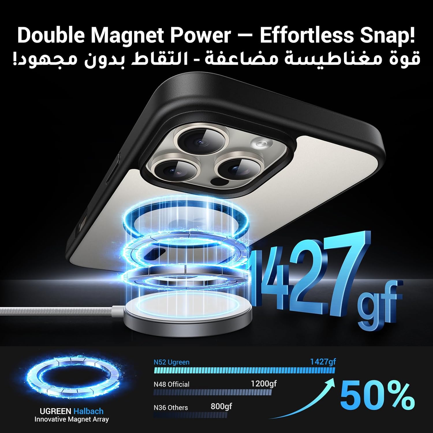 iPhone 16 Pro Max Case – MagSafe, Slim iCrystal Tech, MIL-Grade Protection