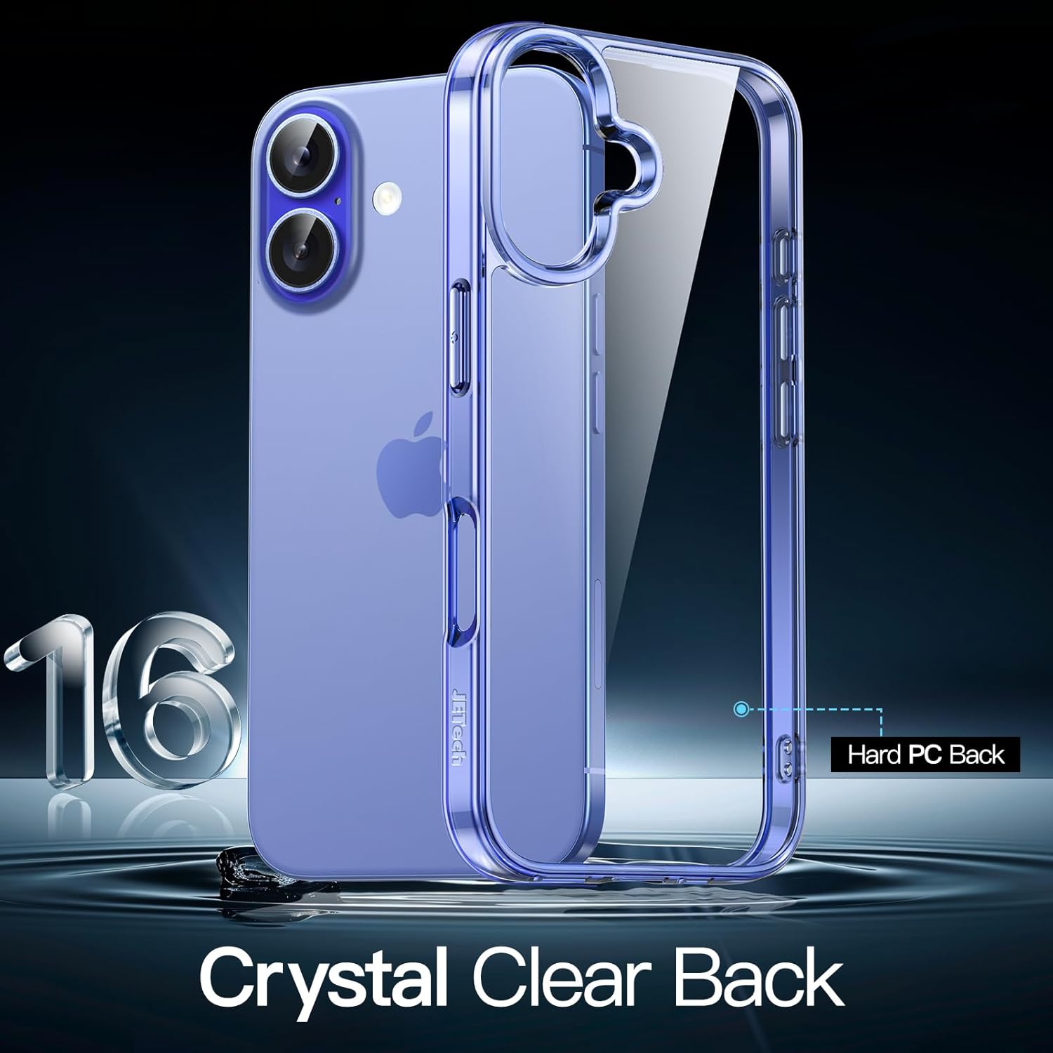 iPhone 16 6.1" Clear Shockproof Bumper – Non-Yellowing, Anti-Scratch (Ultramarine)