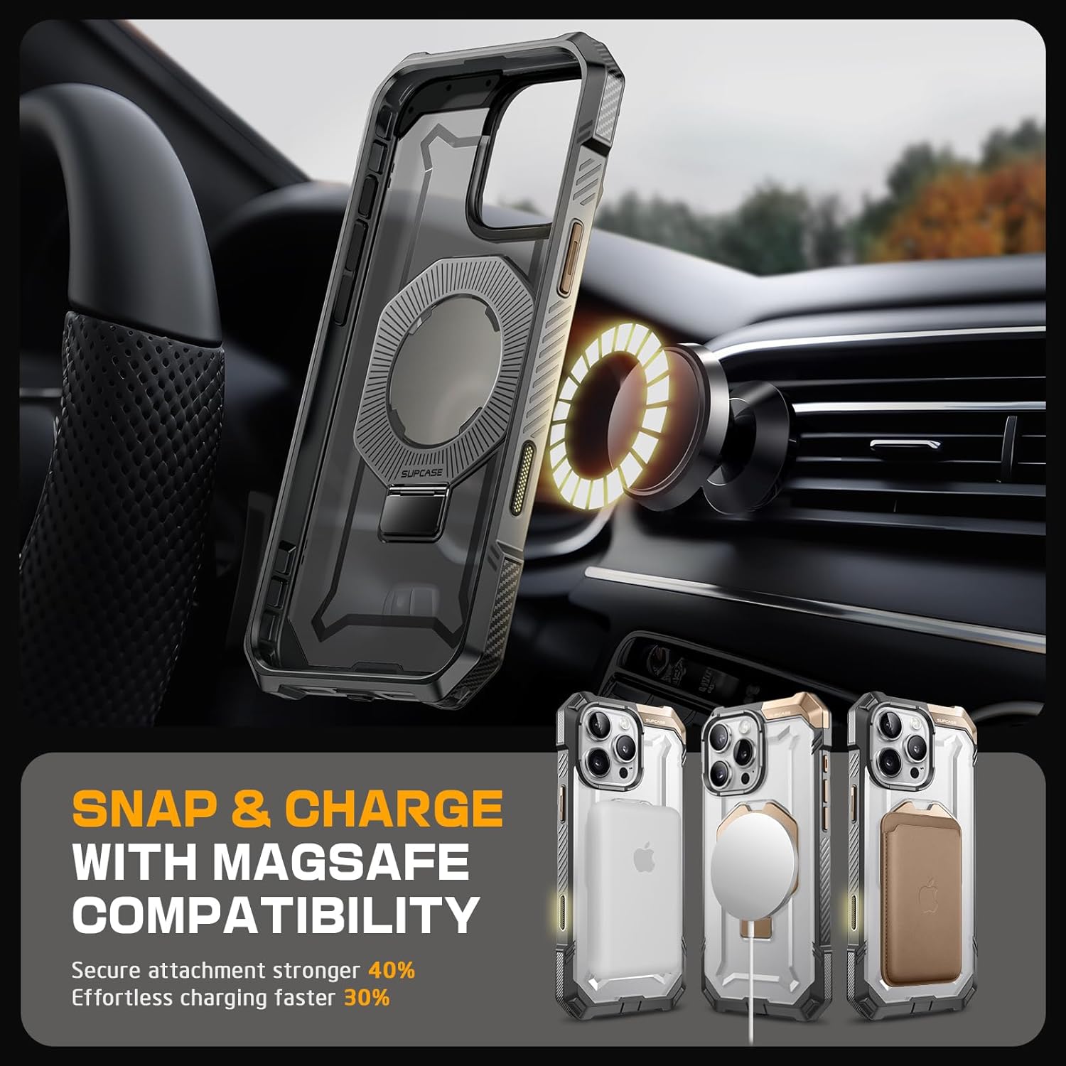 iPhone 16 Pro Magnetic Rugged Case with Camera Button