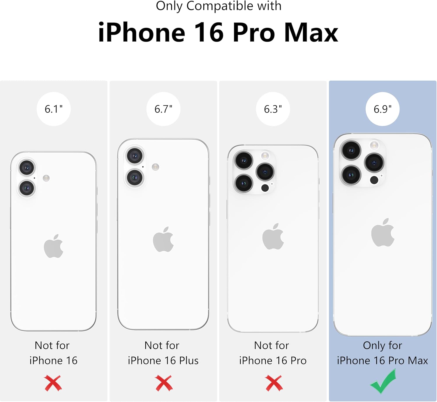 iPhone 16 Pro Max Mirror Case – Glossy, Shockproof, Clear Makeup Cover