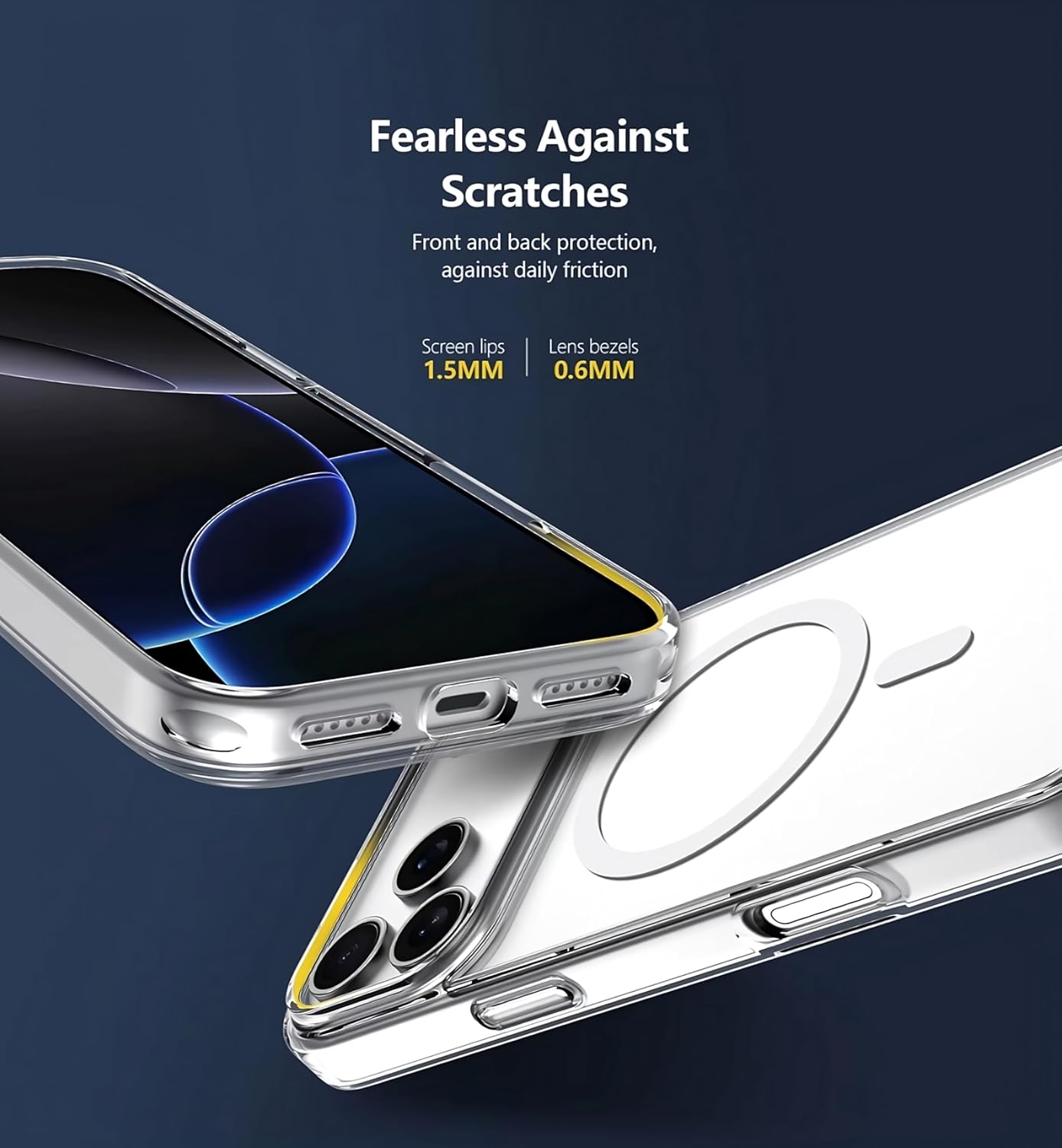 iPhone 17 Pro Max Clear MagSafe Case – Slim, Shockproof, Anti-Yellowing, Crystal Clear Design