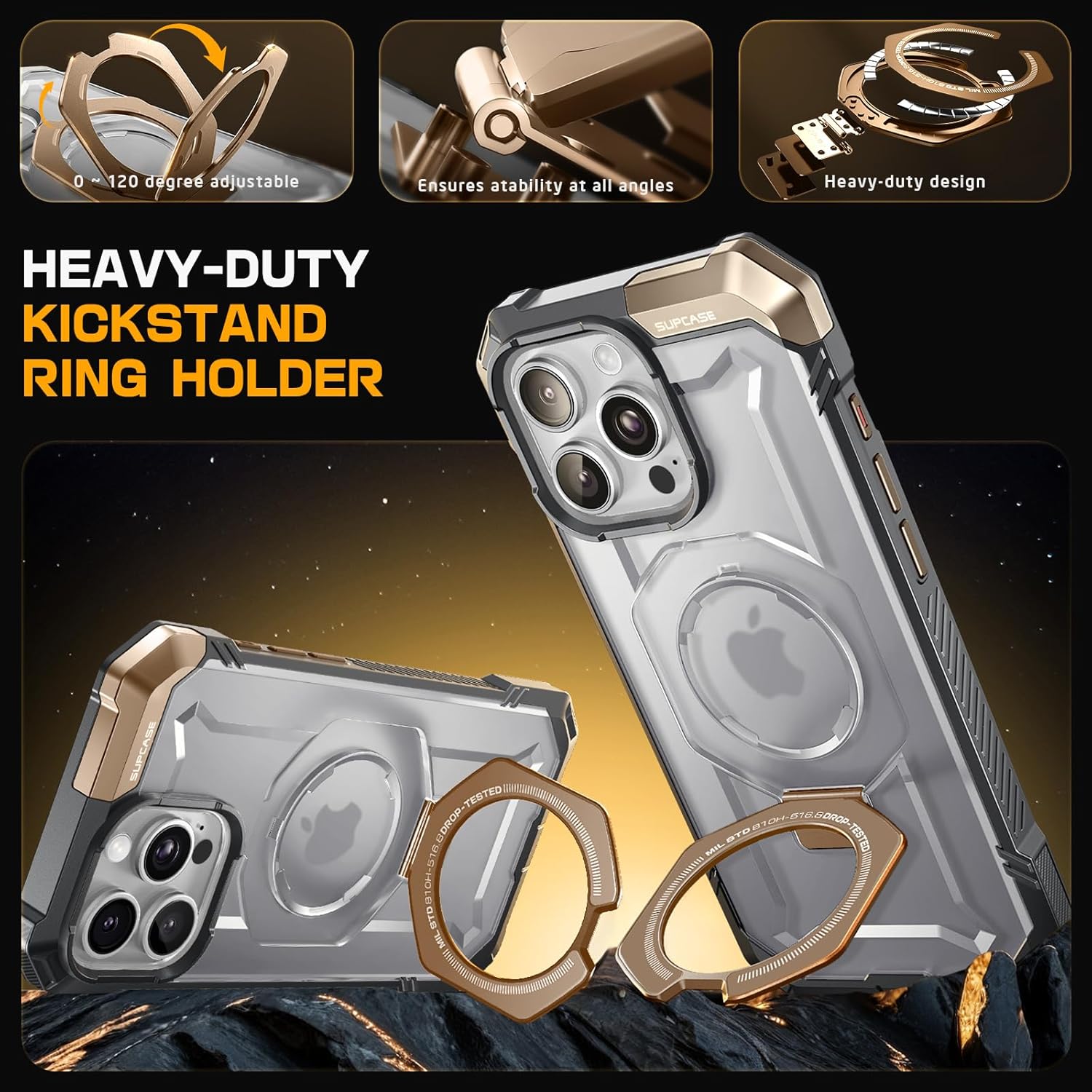 iPhone 16 Pro Magnetic Rugged Case with Camera Button