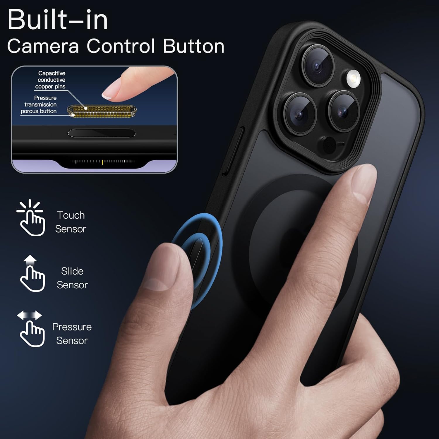 Spigen iPhone 16 Pro Case – MagSafe, Camera Button Cover