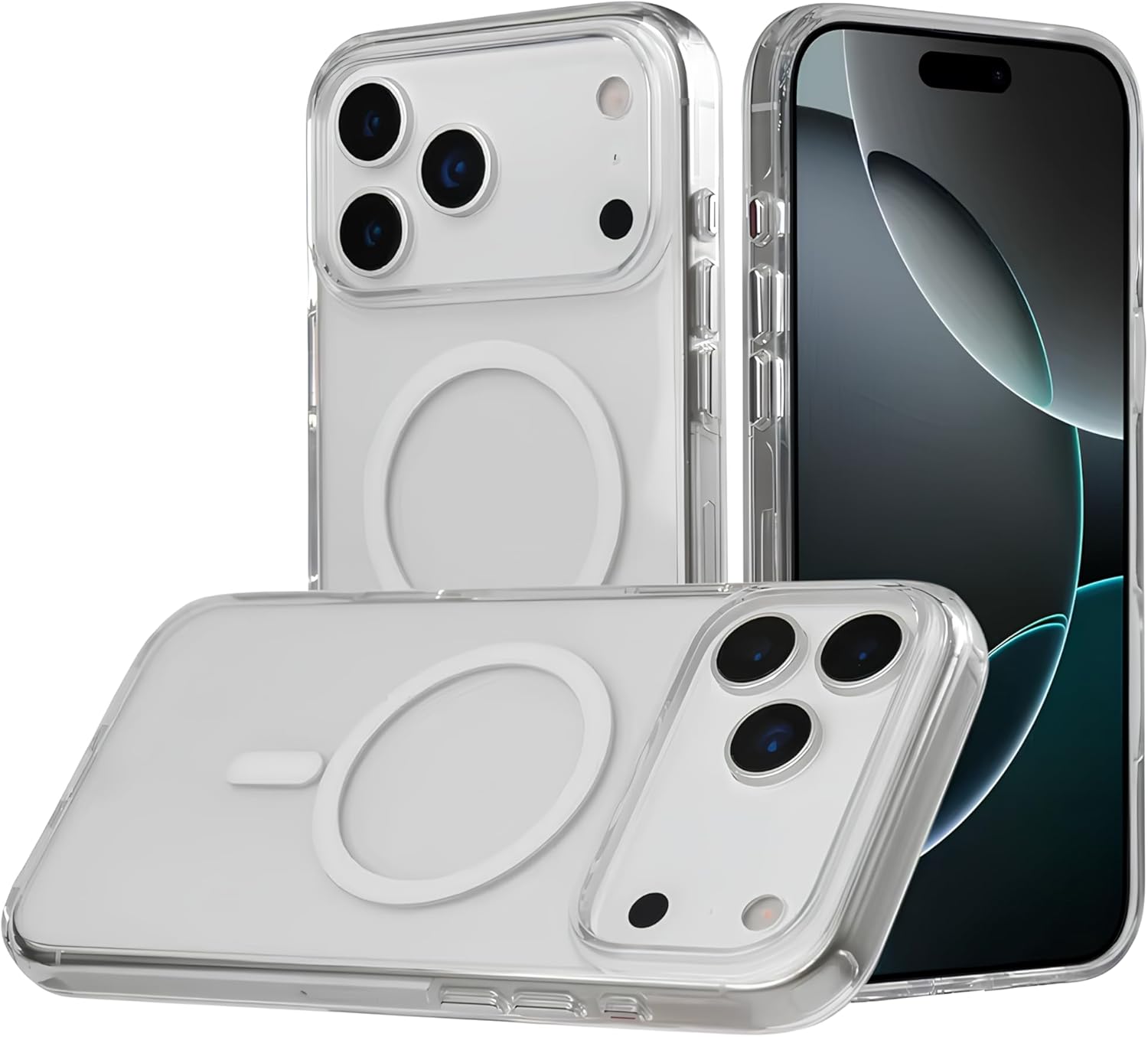 iPhone 17 Pro Max Clear MagSafe Case – Slim, Shockproof, Anti-Yellowing, Crystal Clear Design