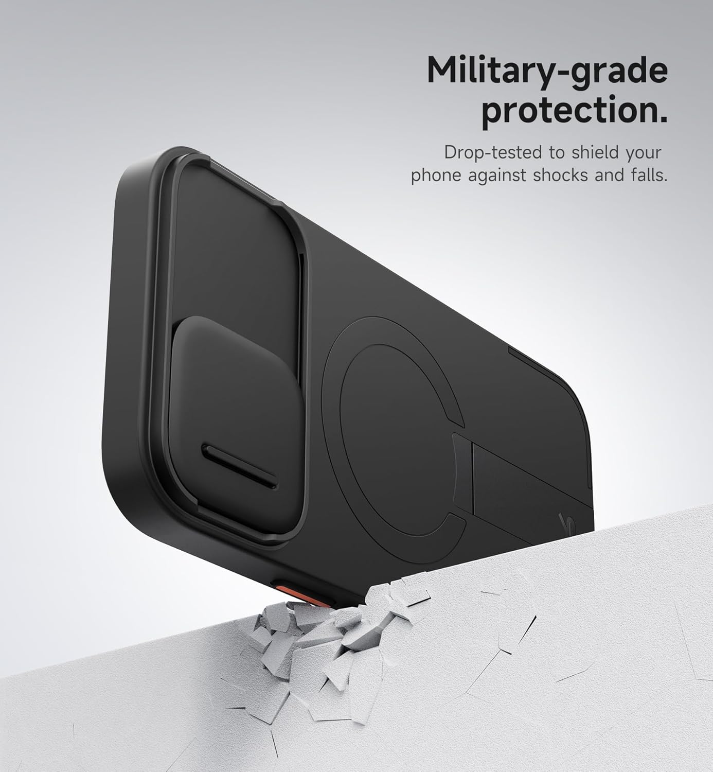 MagSafe iPhone 16 Plus Case – Shockproof Cover with Slide Camera Guard & Kickstand