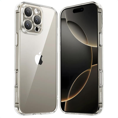 iPhone 16 Pro Max Clear Case – MIL-Grade, iCrystal Tech, Anti-Scratch, Slim with Air-Guard