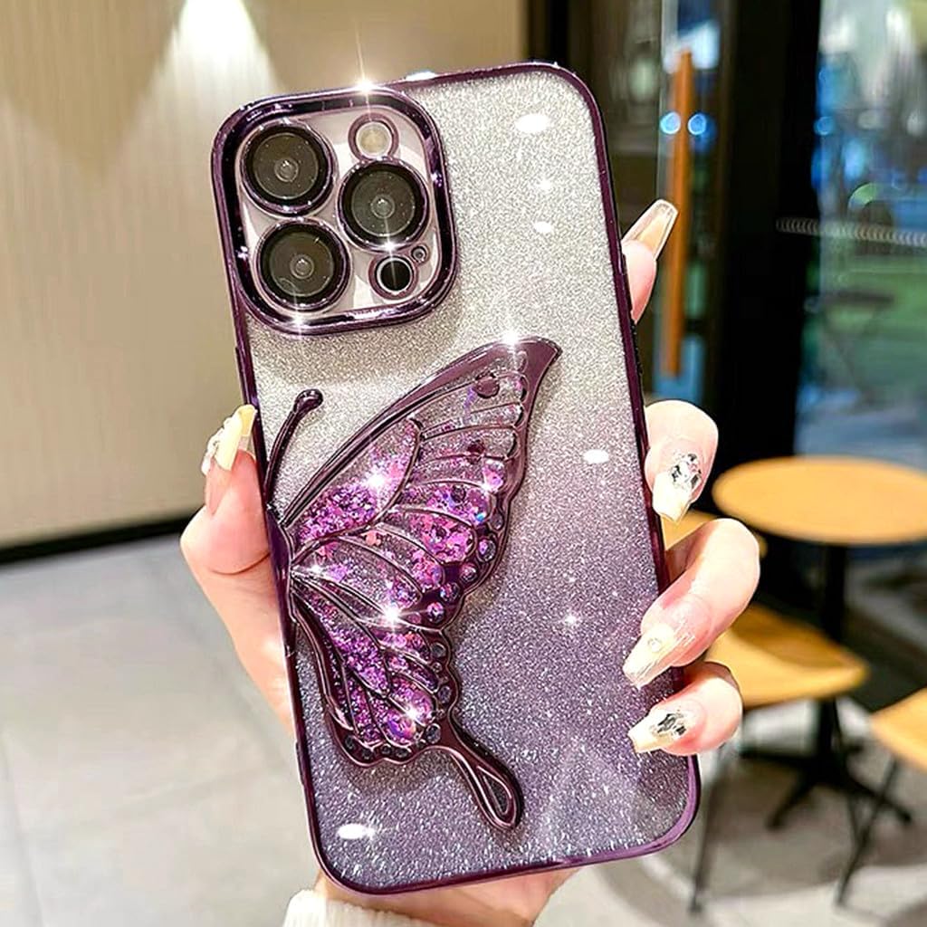Sparkly iPhone 16 Pro Case with Camera Protector