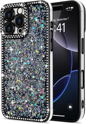 iPhone 16 Pro Max Bling Case – Crystal Diamond Bumper, Soft & Protective