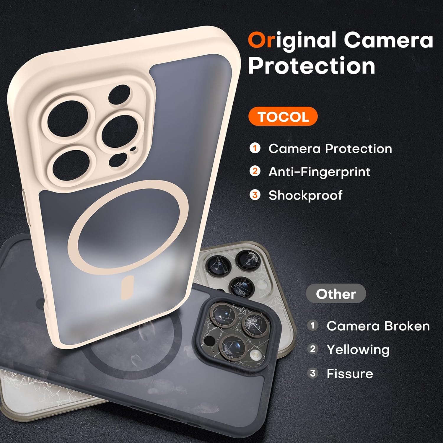 iPhone 16 Pro Max Case – Magnetic, Shockproof, Matte, Anti-Scratch